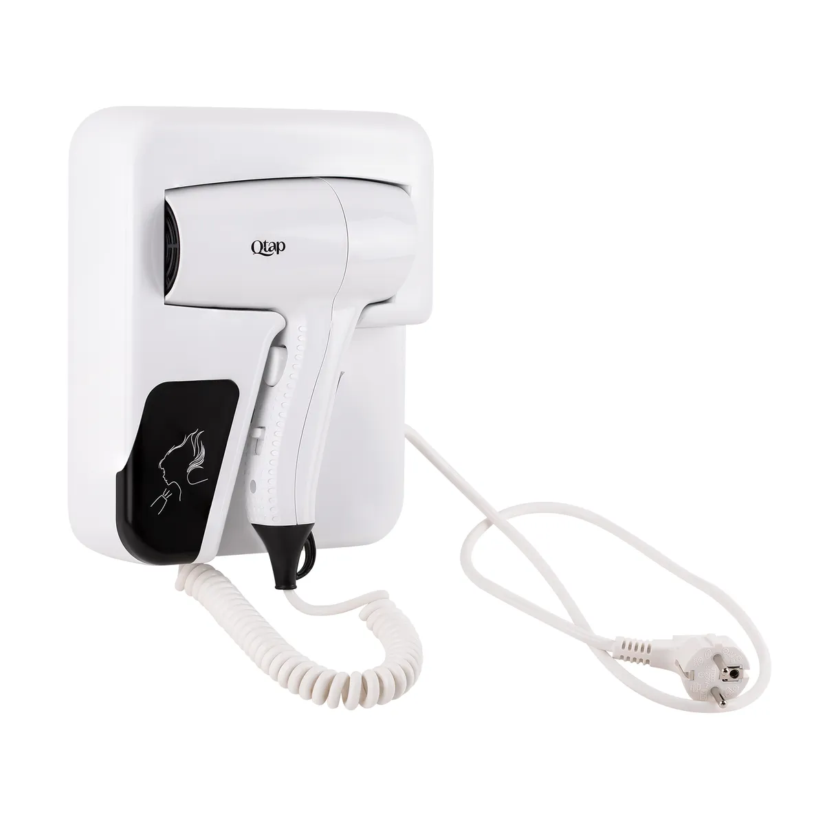 Фен із тримачем Pohodli, 1200 Вт, White QTF1200RNP Qtap, фото 1