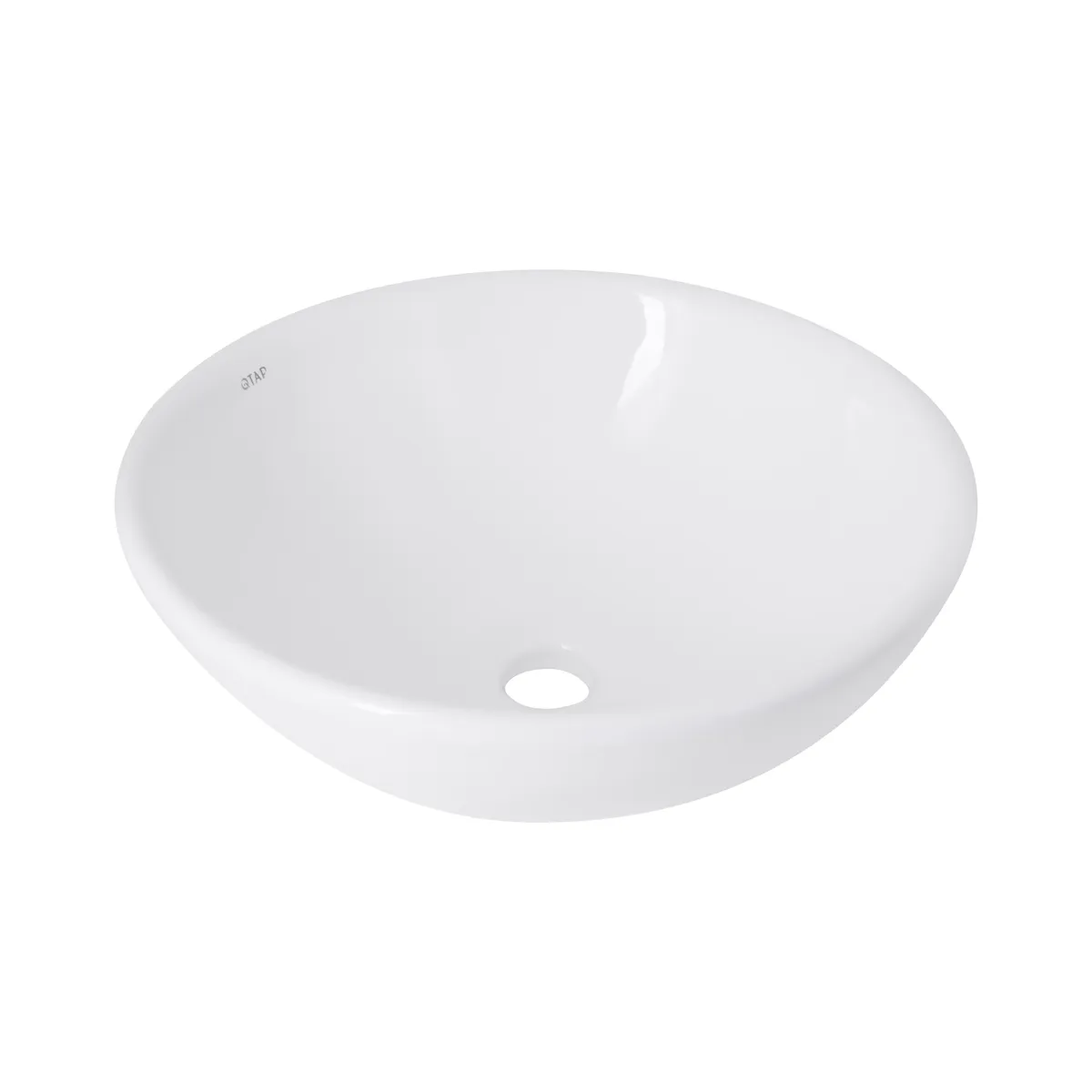 Раковина накладна Owl 400х400х155 мм, White, кругла, без донного клапана QT1911K53WN Qtap, фото 1