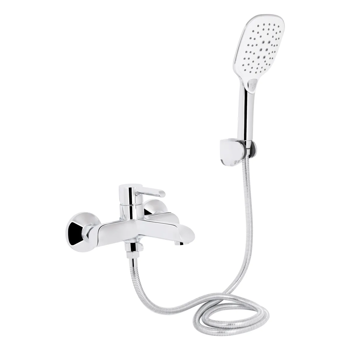 Змішувач для ванни Grand, Chrome (k35) з душовим гарнітуром QTGRACRM006 Qtap, фото 1