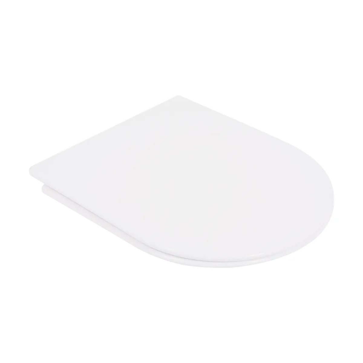 Сидіння для унітаза (Presto) 335х420х35 мм, White, з мікроліфтом, Slim Duroplast, Quick Release QT26991217AW Qtap, фото 1
