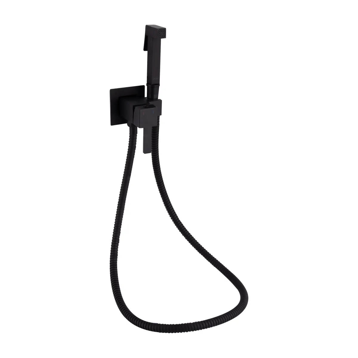Набір для гігієнічного душу Inspai-Varius, Matt Black (k35) прямокутний QT259710842859NB Qtap, фото 1
