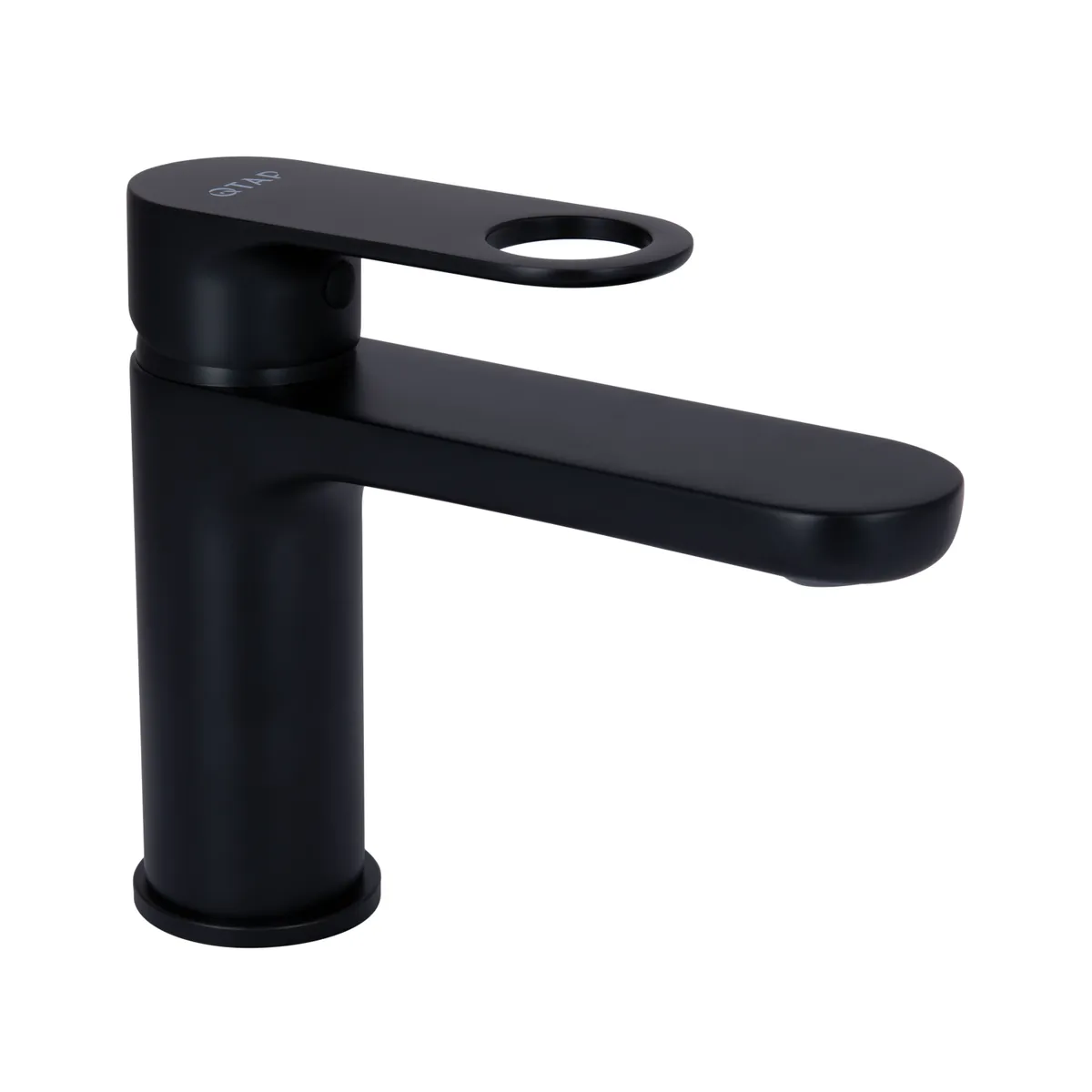 Змішувач для раковини низький Jay, Matt Black (k35) QTJAY270BLM45545 Qtap, фото 1