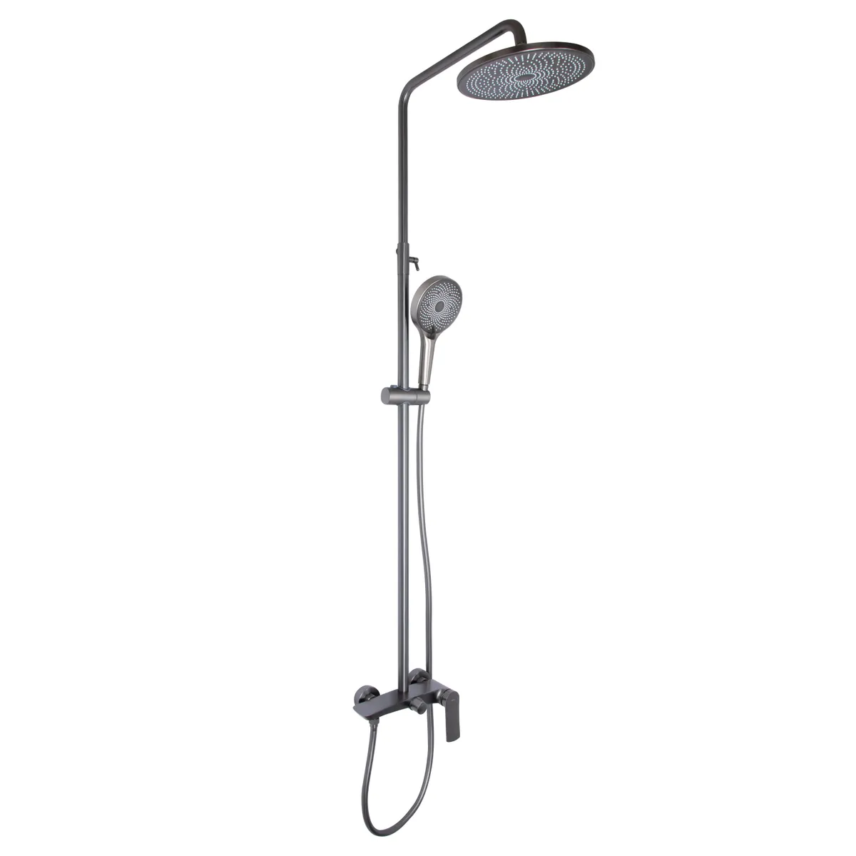 Душова система для душу Slavonice, Gunmetal Black PVD (k35) на два споживачі QTSLA110GMB45913 Qtap, фото 1