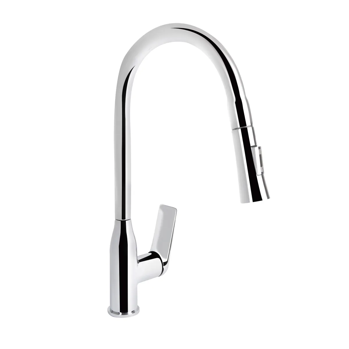 Змішувач для кухні Vlasta New, Chrome (k35) з висувним виливом QTVLA344CRM45646 Qtap, фото 1