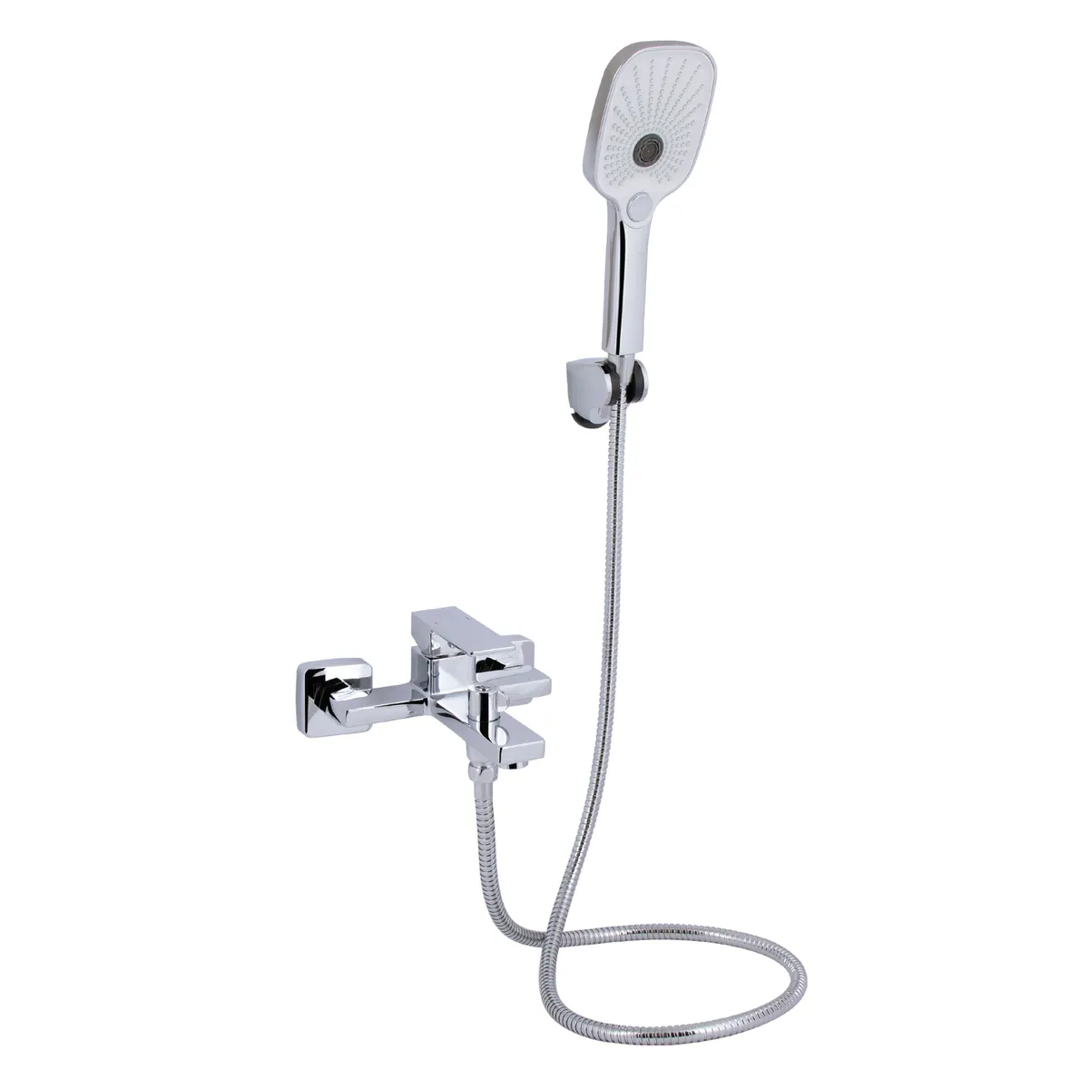 Змішувач для ванни Gemini, Chrome (k35) з душовим гарнітуром QTGEM259CRM45681 Qtap, фото 1