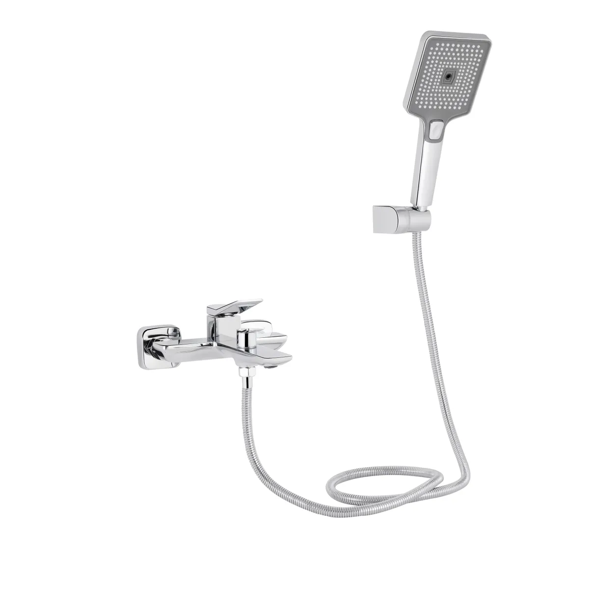 Змішувач для ванни Presto, Chrome (k35) з душовим гарнітуром QTPRE259CRM45574 Qtap, фото 1