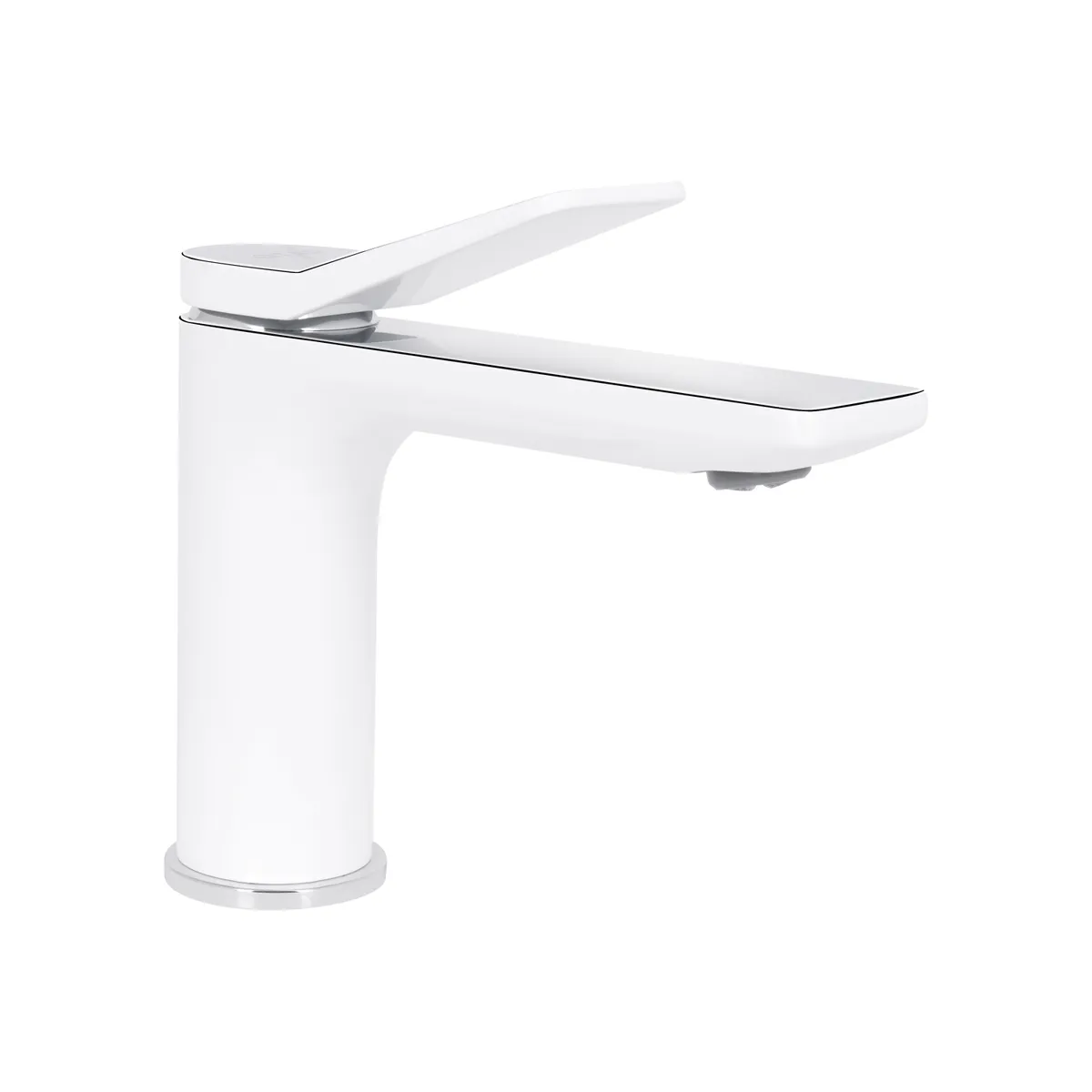 Змішувач для раковини низький Presto, Chrome/White (k35) QTPRE270CRW45576 Qtap, фото 1