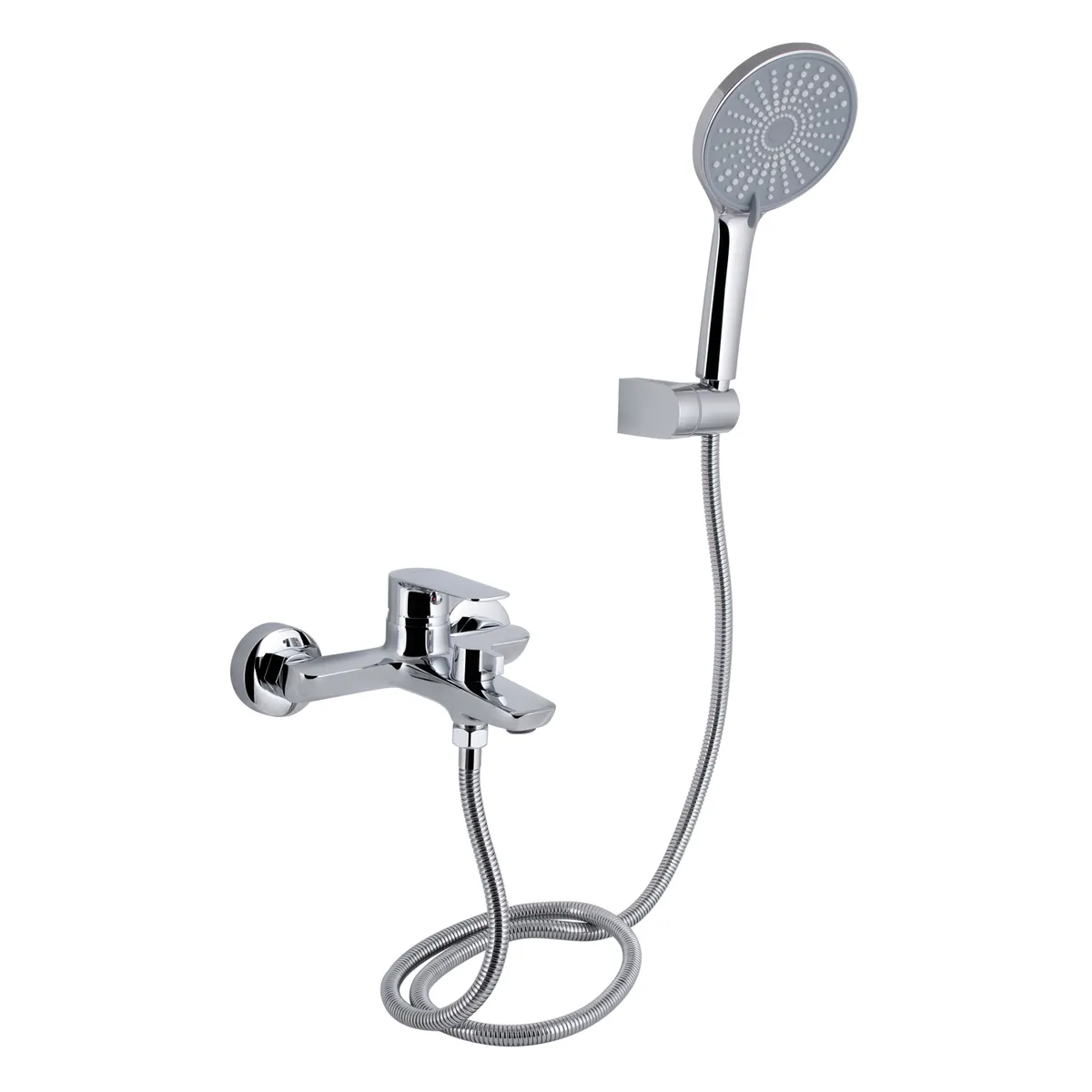 Змішувач для ванни Leo New, Chrome (k35) з душовим гарнітуром QTLEO259CRM45563 Qtap, фото 1