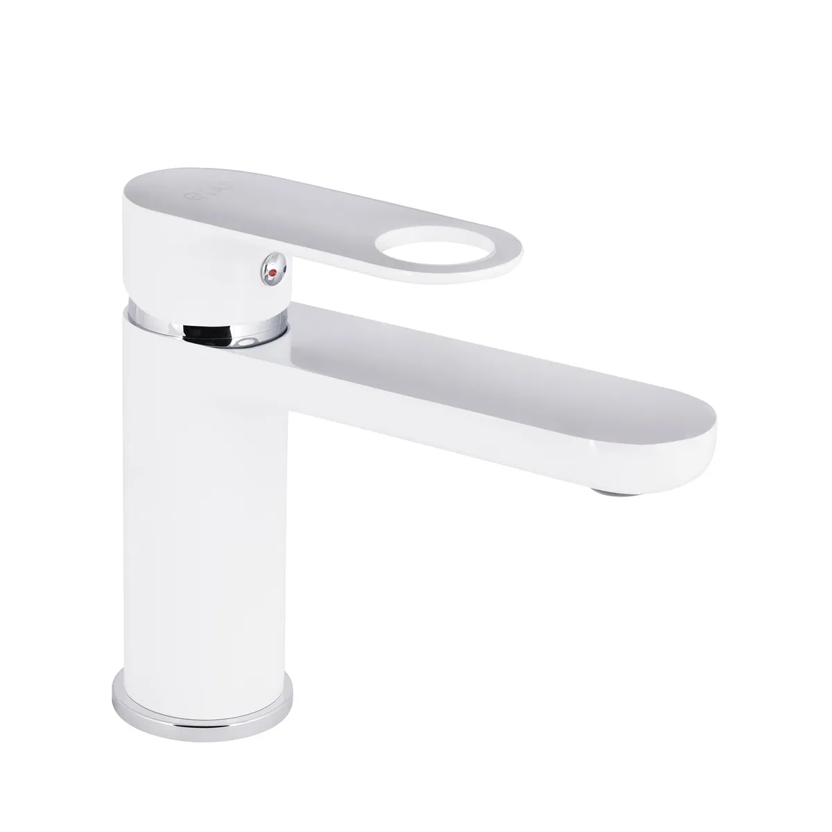 Змішувач для раковини низький Jay, Chrome/White (k35) QTJAY270CRW45551 Qtap, фото 1