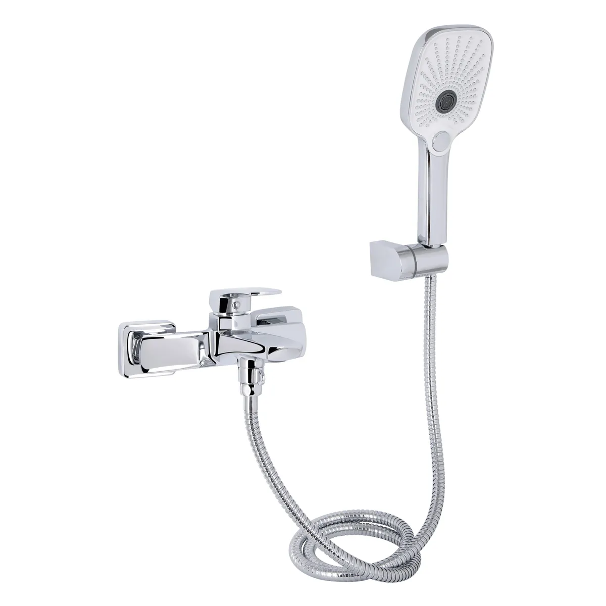 Змішувач для ванни Tern, Chrome (k30) з душовим гарнітуром QTTER259CRM47586 Qtap, фото 1