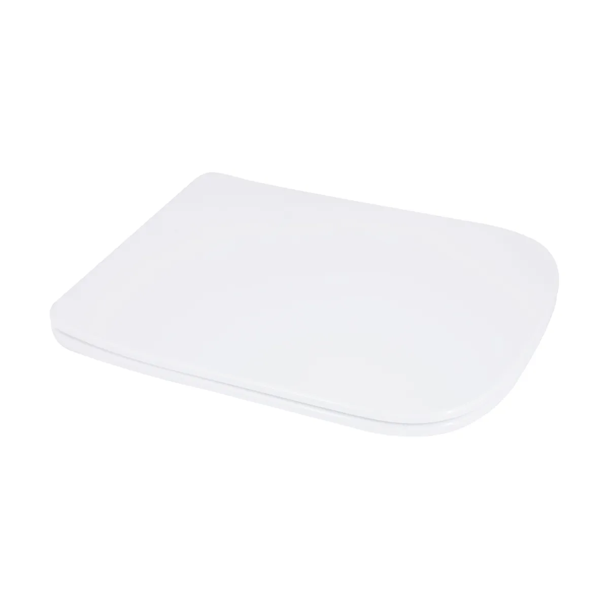 Сидіння для унітаза підлогового (Stenava) 435×345×30 мм, White, з мікроліфтом, Slim Duroplast, Quick Release QT99SC8303W Qtap , фото 1