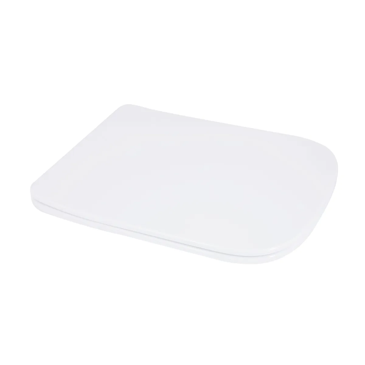 Сидіння для унітаза підлогового (Aries) 445×360×30 мм, White, з мікроліфтом? Slim Duroplast, Quick Release QT03228302W3 Qtap, фото 1