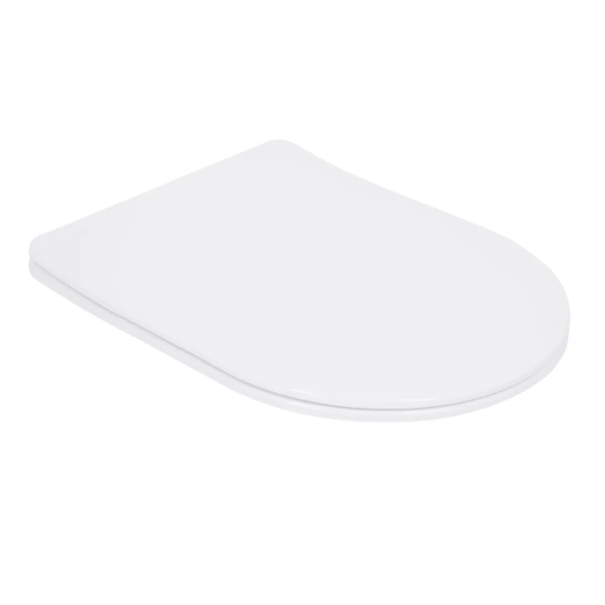 Сидіння для унітаза (Robin 520,660, Scorpio 520,660) 460x362x50 мм, White, з мікроліфтом, Slim Duroplast, Quick Release QTSC179W47351 Qtap, фото 1