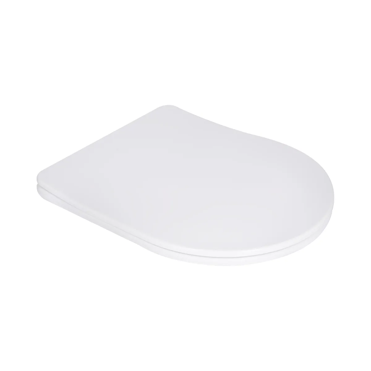 Сидіння для унітаза (Robin 490,610, Scorpio 490) 425x363x50 мм, White, з мікроліфтом Slim Duroplast, Quick Release QTSC179W48675 Qtap, фото 1