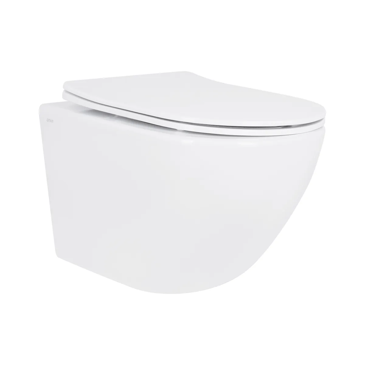 Унітаз підвісний Jay Rimless 485×360×320 мм, White, з сидінням Slim Duroplast/ Soft-close/ Quick Relase QT07335177RW Qtap, фото 1