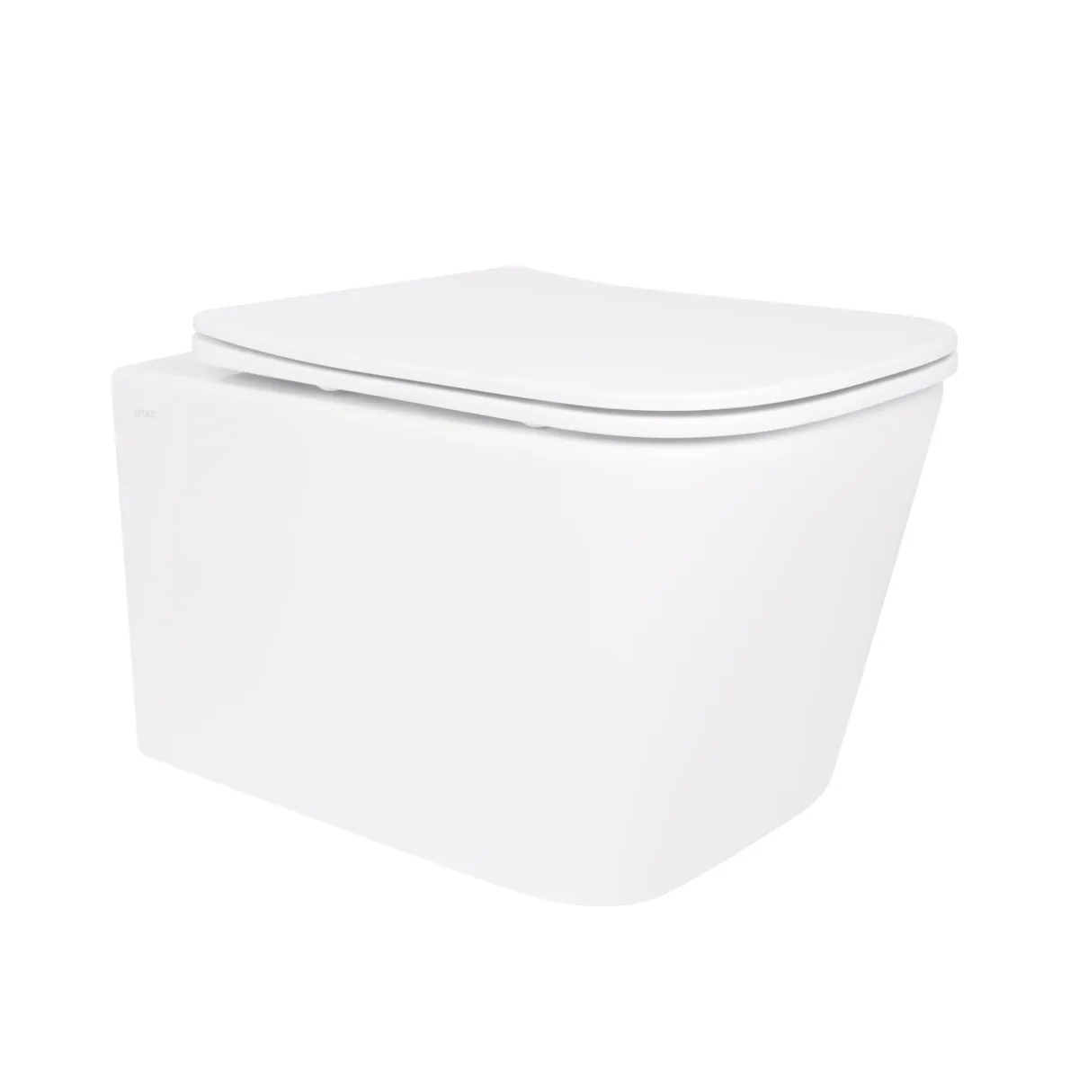 Унітаз підвісний Crow Rimless 485х340х330 мм, White, з сидінням Slim Duroplast/ Soft-close/ Quick Release QT05335171RW Qtap, фото 1