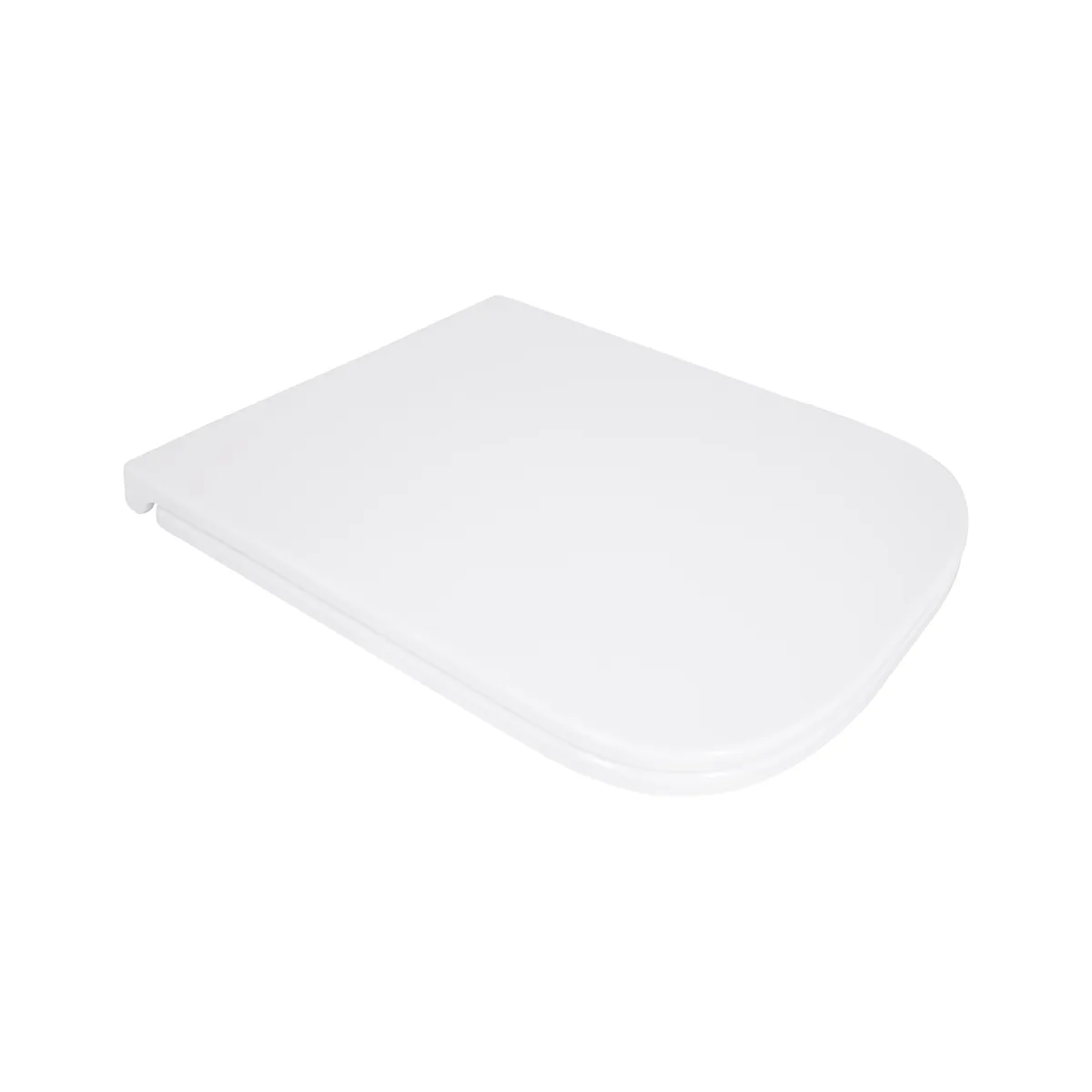 Сидіння для унітазу (Gemini 490) 428x344x37,5 мм, White, з мікроліфтом, Slim Duroplast, Quick Release QTSC179W49385 Qtap, фото 1
