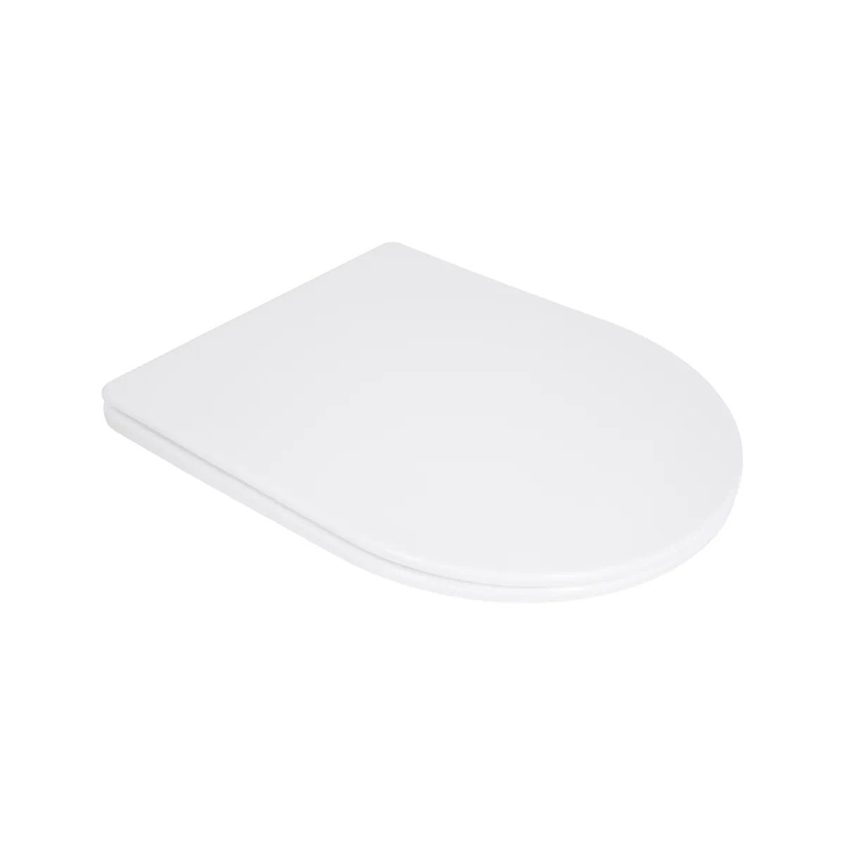 Сидіння для унітазу (Taurus 490) 422x360x30 мм, White, з мікроліфтом, Slim Duroplast, Quick Release QTSC179W49383 Qtap, фото 1
