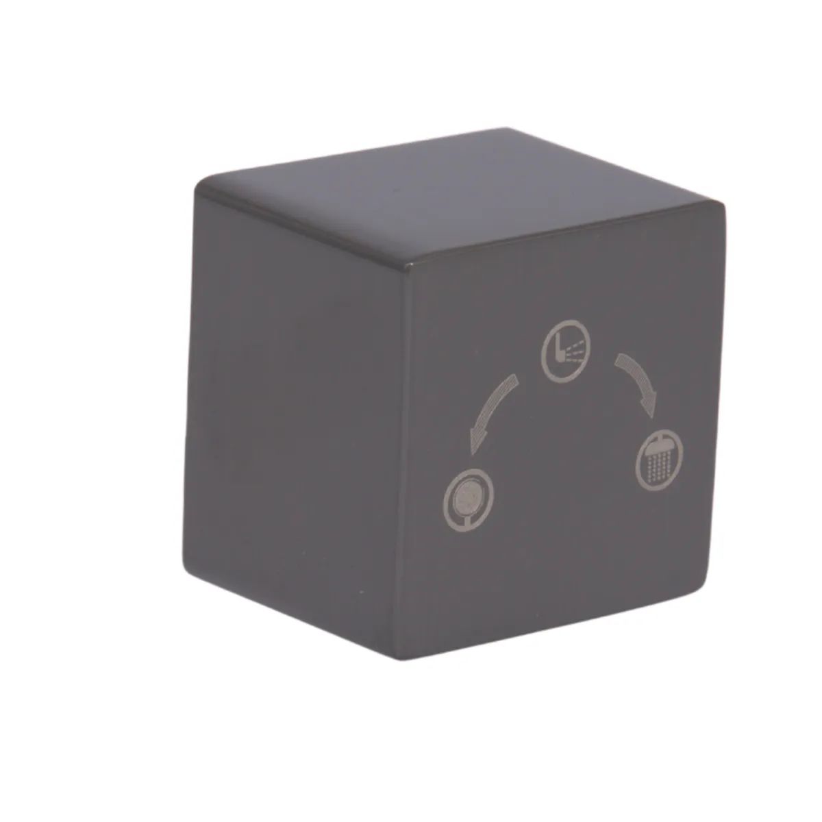 Ручка (25,8x32x32) для душової системи на три споживача Gemini Gunmetal Black PVD QTGEM258323250065 Qtap, фото 1