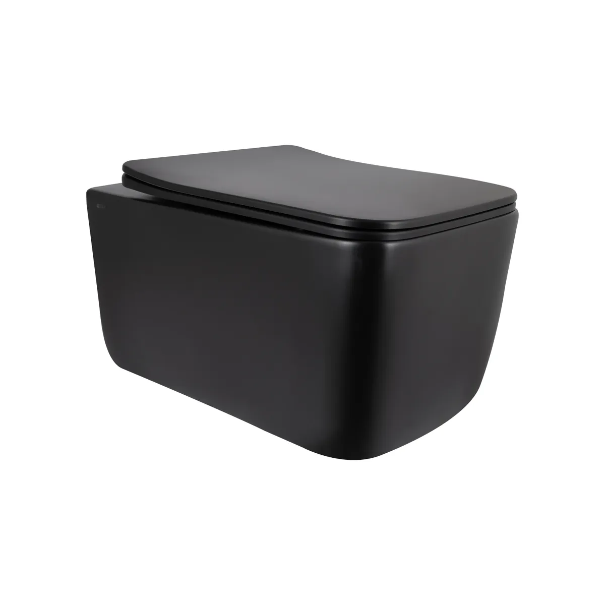 Унітаз підвісний Gemini Ultra Quiet 520×360×350 мм, Matt Black, з сидінням Slim Duroplast/ Soft-close/ Quick Release QTGEM28BLM50505 Qtap, фото 1