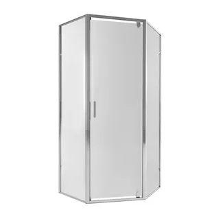 Душова кабіна Leo CRM10995-AC6, 90х90 см, п'ятикутна, скло 6 мм Clear, CalcLess, розпашна, без піддону Qtap, фото 1