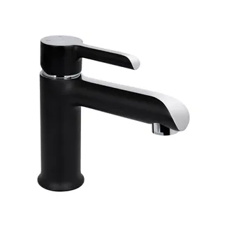 Змішувач для раковини низький Grand, Chrome/Black (k35) QTGRABCR001F Qtap, фото 1