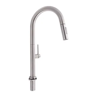 Змішувач для кухні Lenicka, Brushed Nickel PVD (k35) з висувним виливом QTLEN9138103UN Qtap, фото 1