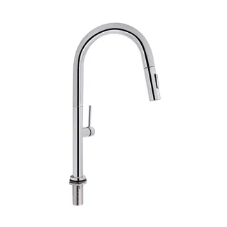 Змішувач для кухні Lenicka, Chrome (k35) з висувним виливом QTLEN9138103UC Qtap, фото 1