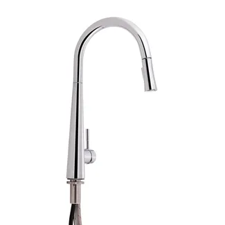 Змішувач для кухні Evicka, Chrome (k35) з висувним виливом QTEVI9135103UC Qtap, фото 1
