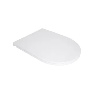 Сидіння для унітаза (Robin, Scorpio) 450x365x50 мм, White, з мікроліфтом, Slim Duroplast, Quick Release QT99HXU09W Qtap, фото 1