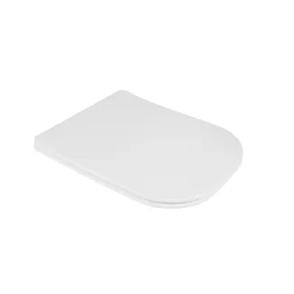 Сидіння для унітазу (Nando) 425х340х50 мм, White, з мікроліфтом, Slim Duroplast, Quick Release QT12991222AW Qtap, фото 1