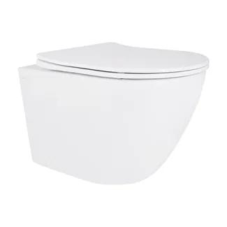 Унітаз підвісний Robin Ultra Quiet 490x365x325 мм, White, з сидінням Slim Duroplast/ Soft-close/ Quick Release QT13332381АSW Qtap, фото 1