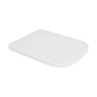 Сидіння для унітаза (Crow 490) 422x344x39 мм, White, з мікроліфтом, Slim Duroplast, Quick Release QT99SC5171W Qtap, фото 1