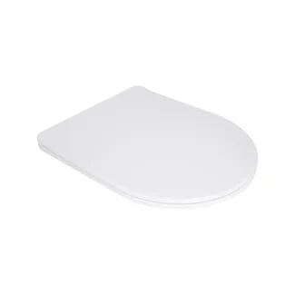 Сидіння для унітаза (Jay 490, Swan 490) 430x361x43 мм, White, з мікроліфтом, Slim Duroplast, Quick Release QT99SC5179W Qtap, фото 1