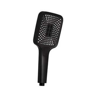 Лійка для ручного душу Rucni, 140x110 мм, Matt Black прямокутна QTRUC125BLM45955 Qtap, фото 1