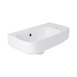 Раковина підвісна Tern 450х250х158 мм, White, права, прямокутна, без донного клапана QT1711H02RW Qtap, фото 1