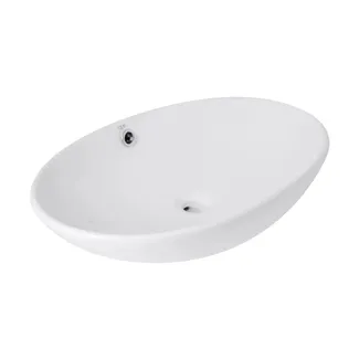 Раковина накладна Dove 635x420x150 мм, White, овальна, без донного клапана QT06118168W Qtap, фото 1