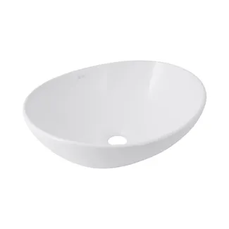 Раковина накладна Dove 415x340x140 мм, White, овальна, без донного клапана QT06116062AW Qtap, фото 1