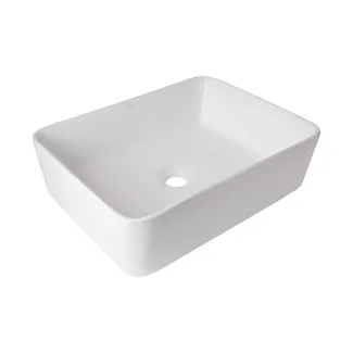 Раковина накладна Tern 480х370х135 мм, White, прямокутна, без донного клапана QT17116069W Qtap, фото 1