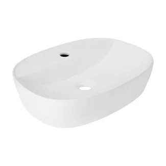 Раковина накладна Scorpio 500x380x120 мм, White, овальна, без донного клапана QT14116533W Qtap, фото 1
