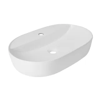 Раковина накладна Scorpio 600х400х120 мм, White, овальна, без донного клапана QT14118045W Qtap, фото 1