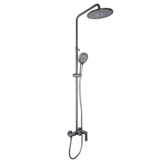 Душова система для душу Slavonice, Gunmetal Black PVD (k35) на два споживачі QTSLA110GMB45913 Qtap, фото 1