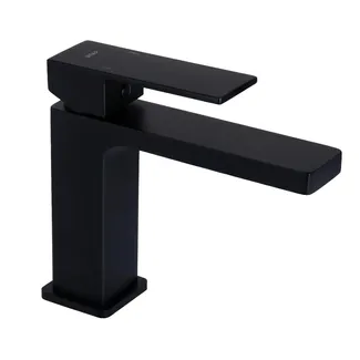 Змішувач для раковини низький Gemini, Matt Black (k35) QTGEM270BLM45674 Qtap, фото 1