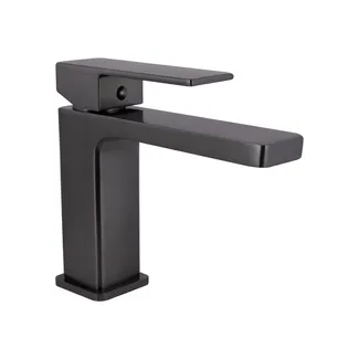 Змішувач для раковини низький Gemini, Gunmetal Black PVD (k35) QTGEM270GMB45676 Qtap, фото 1