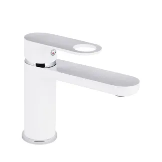 Змішувач для раковини низький Jay, Chrome/White (k35) QTJAY270CRW45551 Qtap, фото 1