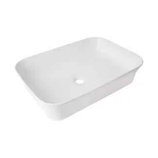 Раковина накладна Virgo N 560х380х130 мм, White, прямокутна, без донного клапана QT18116308W Qtap, фото 1