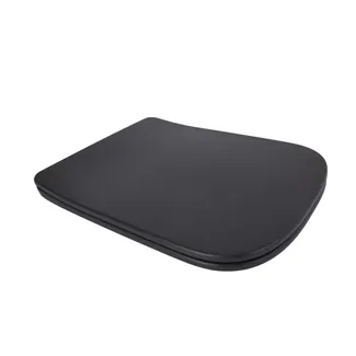 Сидіння для унітаза (Tern 490) 435x344x50 мм, Matt Black, з мікроліфтом, Slim Duroplast, Quick Release QTSC179MB47354 Qtap, фото 1