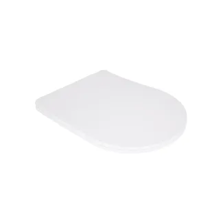 Сидіння для унітаза підлогового (Grand) 560×363×30 мм, White, з мікроліфтом, Slim Duroplast, Quick Release QT26228301W3 Qtap, фото 1