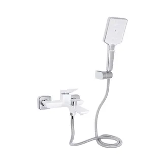 Змішувач для ванни Presto (з душовим гарнітуром) QTPRE259CRW45579 Chrome/White Qtap, фото 1