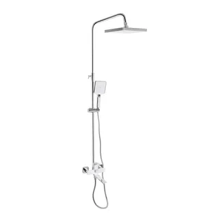 Душова система універсальна Presto на три споживачі (з виливом) QTPRE111CRW45580 Chrome/White Qtap, фото 1